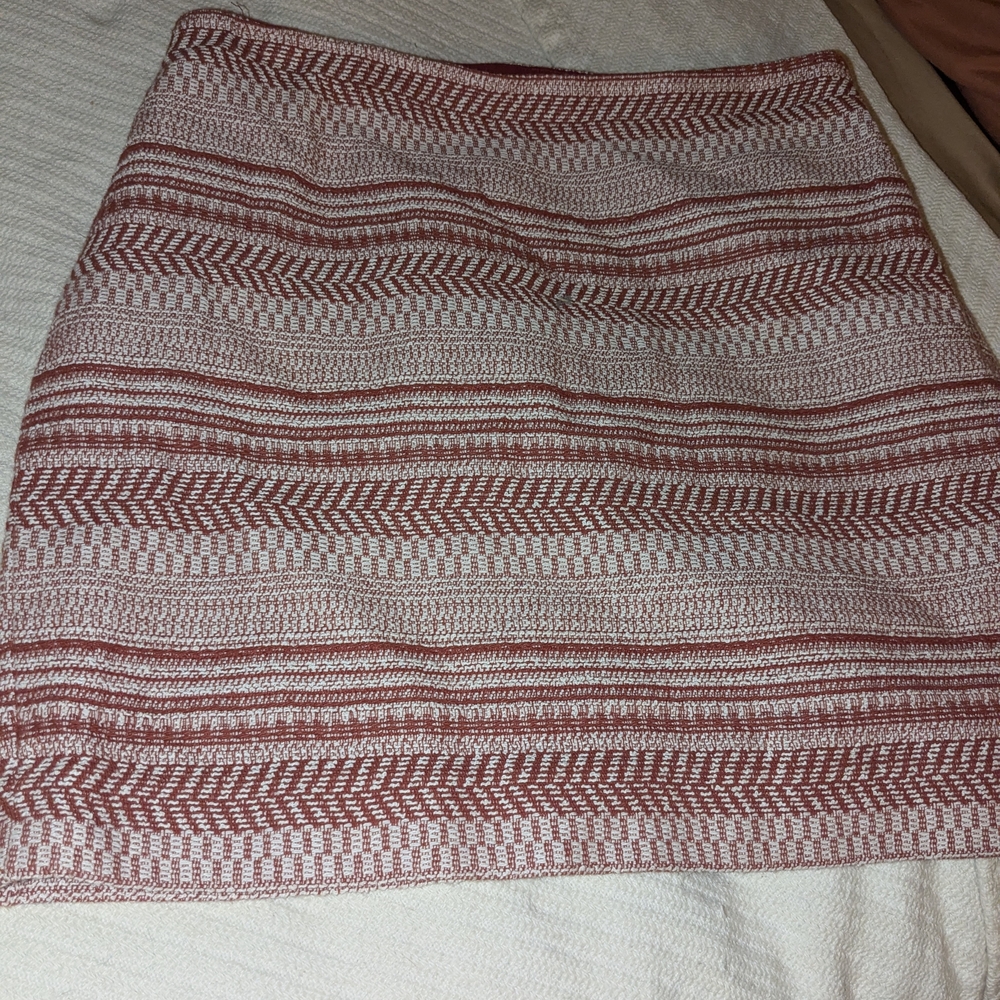 Banana Republic Orange/White Mini Skirt